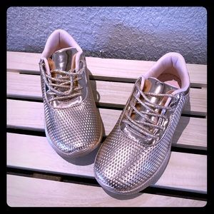 Qupid Rose Gold Tennis Shoes - NWT